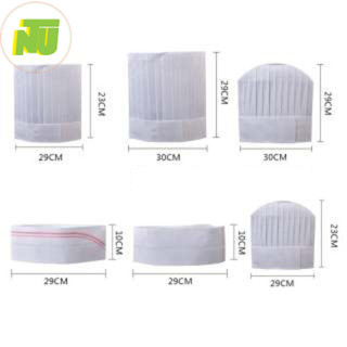 Mũ đầu bếp bằng giấy 29cm dùng cho nhà hàng khách sạn