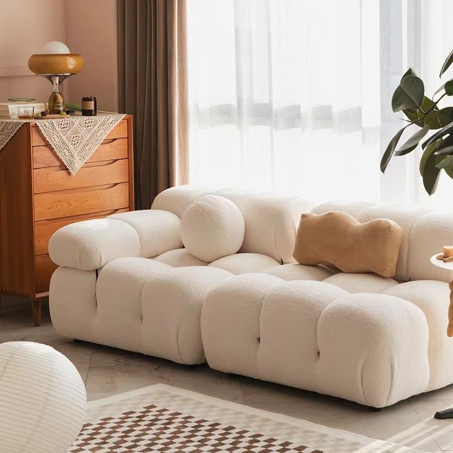 Sofa lông cừu múi vuông tách rời, ghế sofa phong cách hàn quốc, chât lượng tặng kèm gối | BigBuy360 - bigbuy360.vn