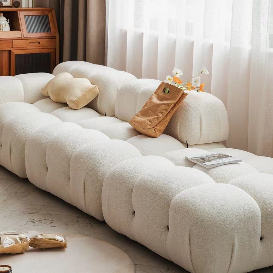 Sofa lông cừu múi vuông tách rời, ghế sofa phong cách hàn quốc, chât lượng tặng kèm gối | BigBuy360 - bigbuy360.vn