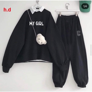 Sét nỉ bo my girl +quần bom chữ c dáng đẹp vycoca