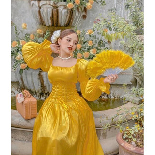 Đầm maxi đan eo tơ organza cao cấp ( có sẵn tại Stork Maxi)