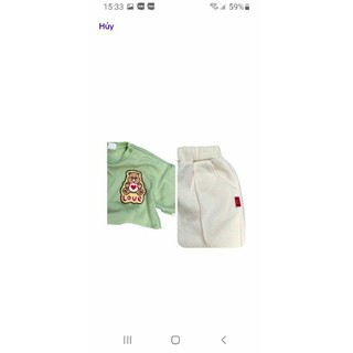 (Size 130) Bộ nỉ bông ấm xuất Hàn dư