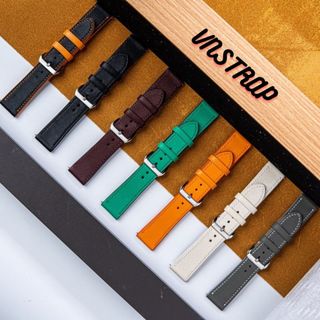 Dây đồng hồ da thủ công Swift tương thích với đồng hồ cơ, pin size 18mm,19mm, 20mm, 21mm, 22mm, 24mm VNSTRAP SW66