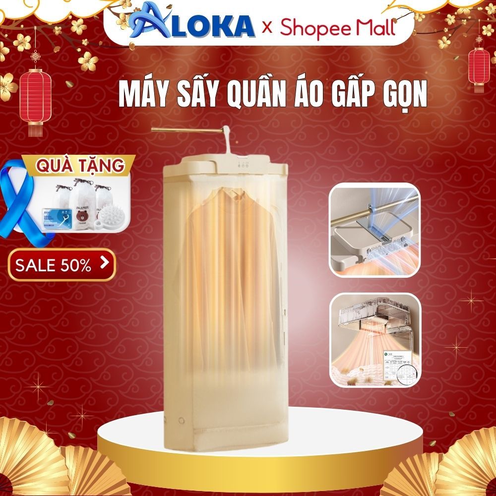 Máy Sấy Quần Áo Treo Tường Gấp Gọn GODWELL, Công Suất 600W Công Nghệ Sấy 3D Khử Trùng