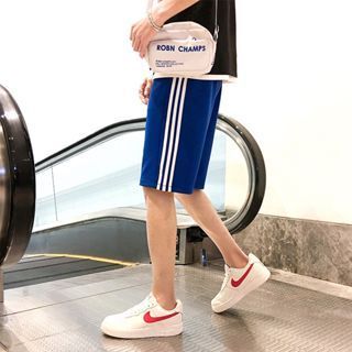 Quần short nỉ hoa cúc nam nữ unisex, quần đùi cao cấp, đi chơi đi học, dễ phối đồ 3 sọc - T1S SL