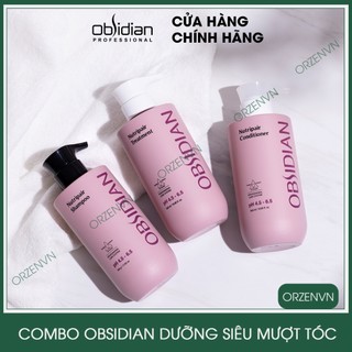 Combo dầu gội xả hấp dưỡng tóc mềm mượt Obsidian Nutripair – Dưỡng ẩm, phục hồi giúp tóc chắc khỏe, suôn mượt 500ml