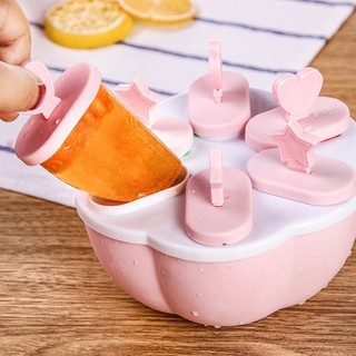 Khuôn làm kem 6-8 cái có nắp đậy, khuôn kem, làm đá đồ ăn