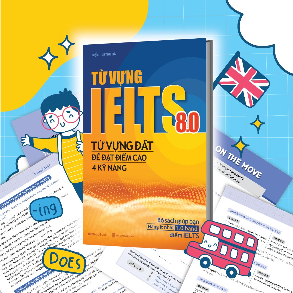 Sách Từ vựng IELTS 8.0 - Từ vựng đắt để đạt điểm cao 4 kỹ năng-MGB