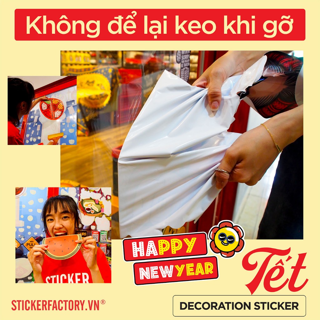 TẾT 09 - Decoration Sticker decal trang trí tết - Sticker Factory