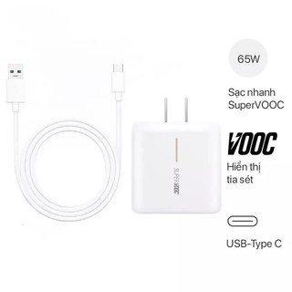 Bộ sạc oppo / bộ củ cáp sạc oppo 5a super vooc sạc siêu nhanh - bảo hành 6 tháng