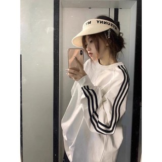 Áo nỉ - áo swearter thiết kế phối kẻ sọc in chữ trước ngực form unisex nam nữ mặc đều đẹp