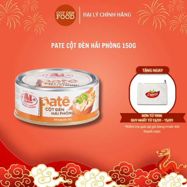 Pate Cột Đèn Hải Phòng Đóng Hộp Tiện Lợi 150G - Đồ Hộp Hạ Long - COTDENFOOD