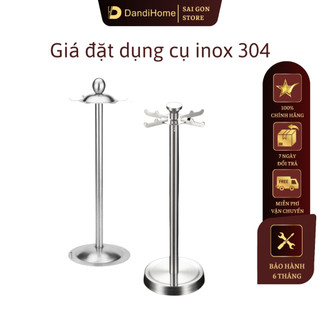Giá đặt muỗng, dụng cụ nhà bếp Inox 304 DandiHome - Giá đặt kèm combo lẩu lớn