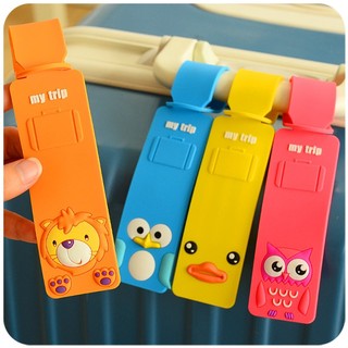 Thẻ tên treo vali CARTOON, thẻ tên treo balo cho bé chống thất lạc, đánh dấu vali, hành lý