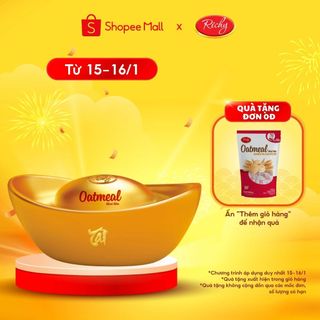 Bánh yến mạch Oatmeal Richy vị sữa phiên bản tết hũ vàng tài lộc 200g