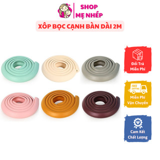 Xốp bọc cạnh bàn an toàn cho bé – Xốp bọc góc bàn an toàn cho bé (dài 2m, chất liệu cao su NBR rất mềm và đàn hồi)