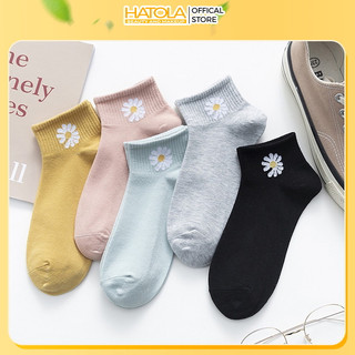 Tất hoa cúc set 10 đôi tất cho nữ tất mùa đông dày dặn lẻ 1 cái Hatola