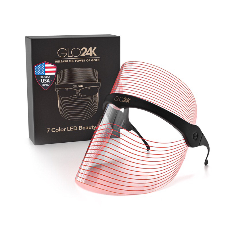 Mặt nạ chăm sóc da đèn LED 7 màu GLO24K 7 Color LED Beauty Mask