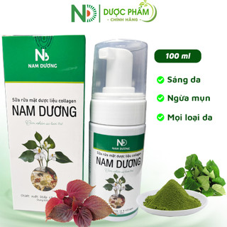 Sữa rửa mặt dược liệu Collagen 100ml Nam Dương trắng da, giảm thâm nám ND