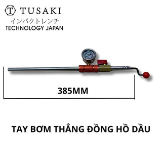 Tay bơm lốp xe tải, ống bơm lốp xoáy ti van có đồng hồ