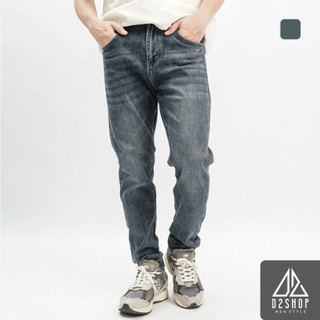 Quần jean nam D2shop, Quần jean xám xanh thêu túi, màu xám xanh