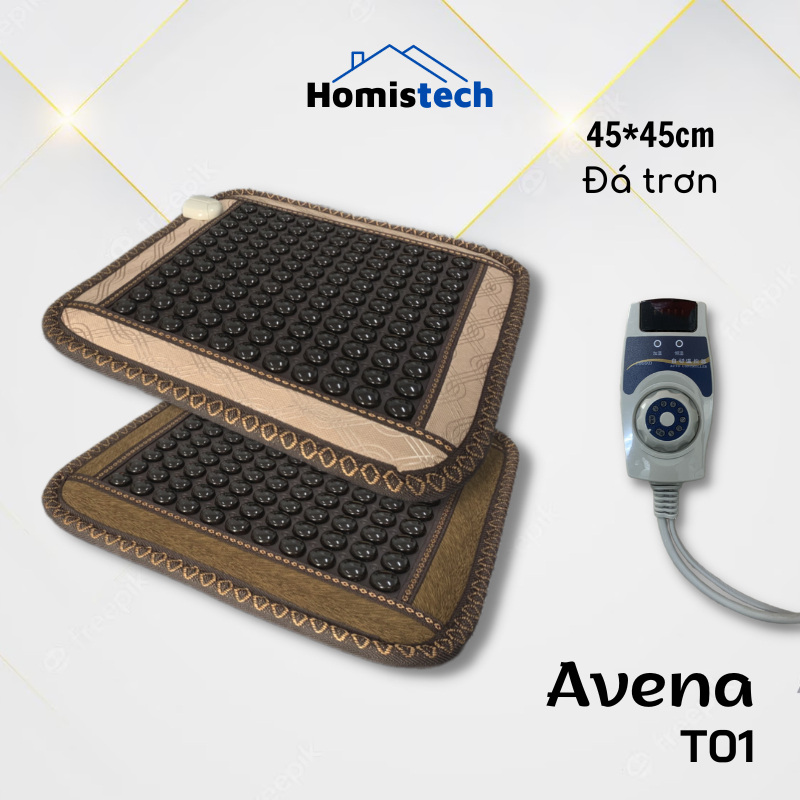 Thảm Đá Nóng Avena T01 - Đá Gốm Tourmaline Trơn 45*45cm | Homistech