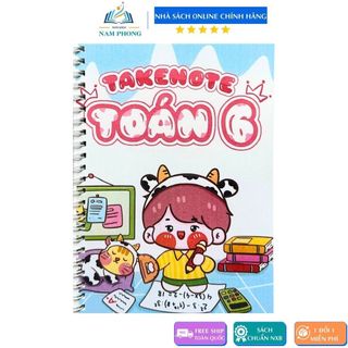 Sách - sổ tay takenote toán lớp 6 - khổ giấy a5