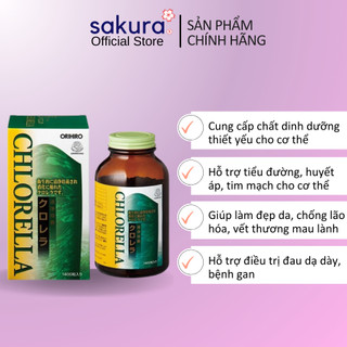 Tảo Lục Clean Chlorella hỗ trợ bảo vệ tim mạch Orihiro 1400 viên