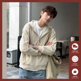 Áo khoác nỉ hoodie zip nam form rộng Độc menswear chất nỉ da cá, vành mũ rộng thoải mái - AK433