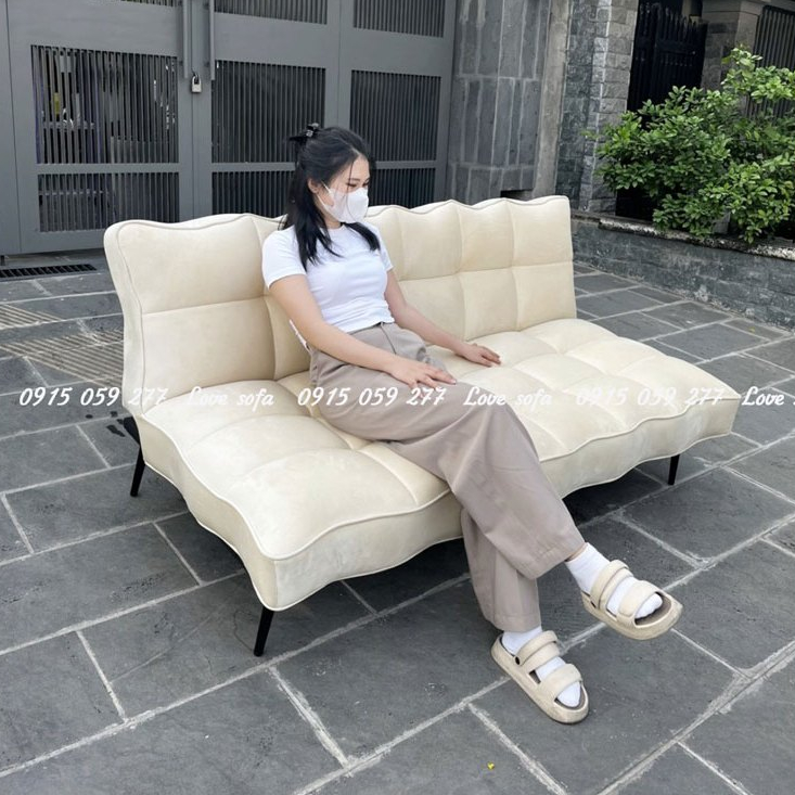 Ghế Sofa Bed Phòng Khách - Ghế Giường Thông Minh Đa Năng Gấp Gọn Cải Tiến Gợn Sóng Dài 1m8 Rộng 1m2 Cho 2 Ngưới Nằm