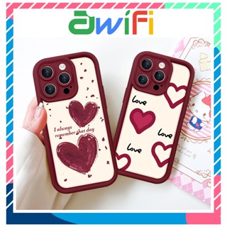 Ốp lưng iphone camera viền cao tim đỏ 6/6s/6plus/7/8/plus/x/xs/11/12/13/14/15/pro/max/plus/promax - Awifi Case S3-5