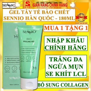 Kem tẩy tế bào chết mặt và body chính hãng Sennio hàn quốc cho da dầu da mụn nhạy cảm gel tẩy da chết nữ nam collagen