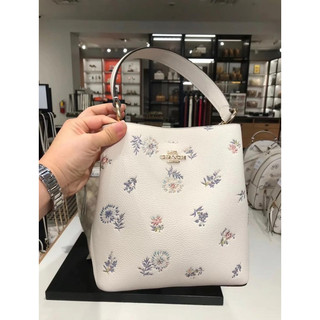 Túi Coach Small Town Bucket Bag nền hoa siêu đẹp
