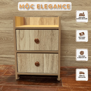 Táp 2 ngăn gỗ MDF, kệ đầu giường nhỏ gọn tiện lợi