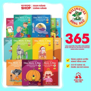 Sách - one story a day: 365 câu chuyện phát triển iq, eq cho bé - bản song ngữ tặng kèm file nghe