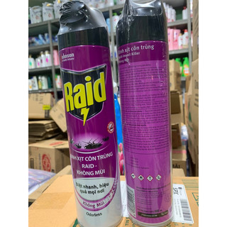 Combo 2 bình xịt côn trùng Raid không mùi chai 600ml