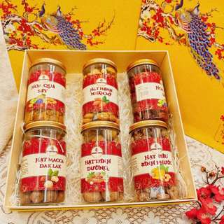 [CHỈ GIAO HÀ NỘI] Qùa tết xuân an khang 2024-Set quà tết hạt dinh dưỡng sang trọng, quà tết cho sức khỏe