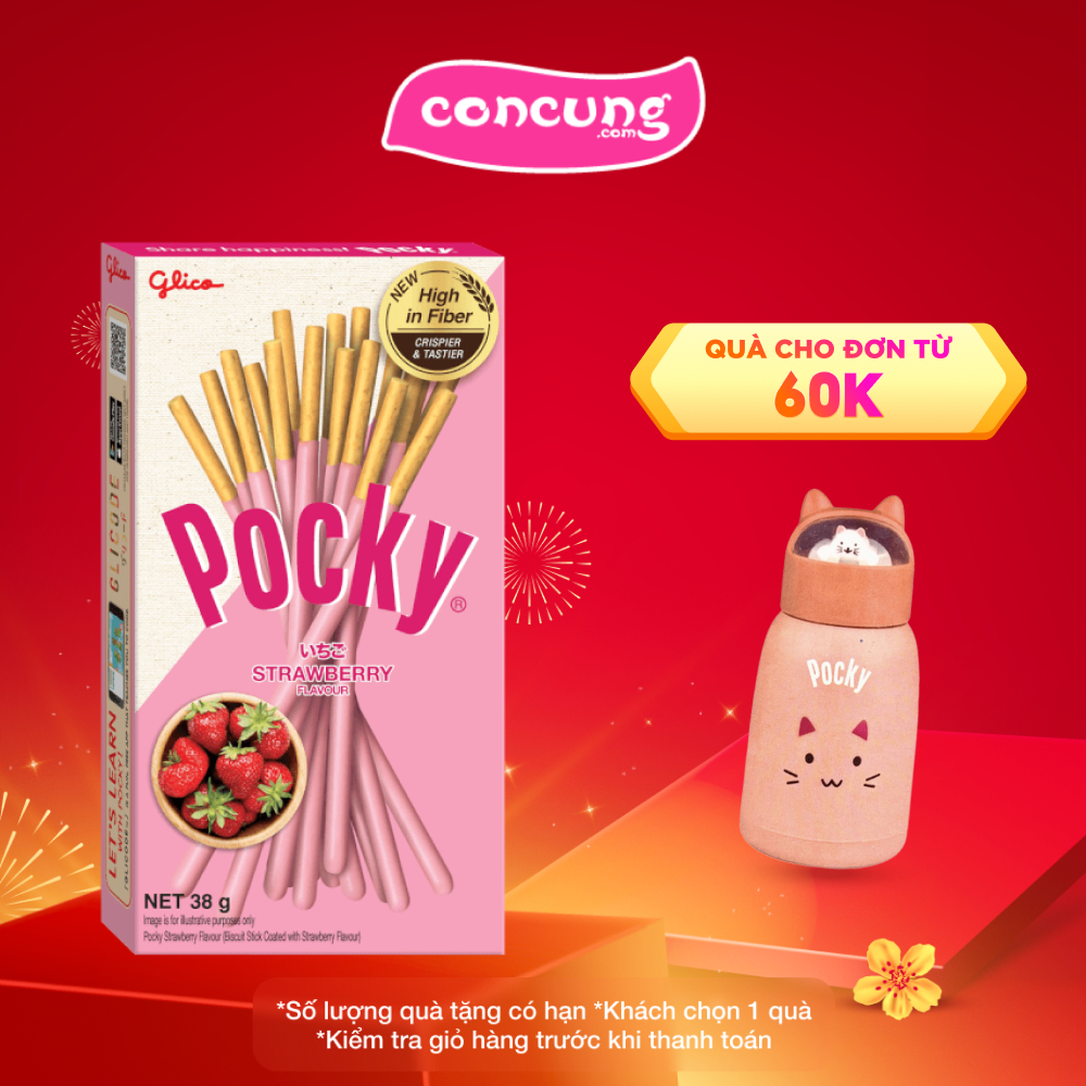 Bánh que Pocky vị dâu