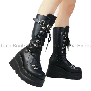 Boots bánh mì đế dày 10cm - giày bốt chiến binh đế bằng loại 1 Freeship - Có Sẵn