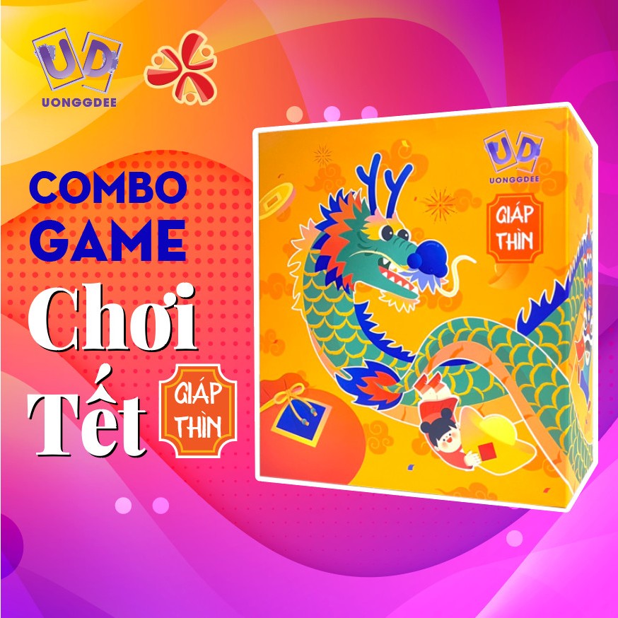 Combo chơi Tết Giáp Thìn 2024 VUIDEE, board game VUIDEE nhiều phiên bản trò chơi Tết