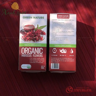 Trà hoa bụp dấm 100% hữu cơ - organic hibicus flowers 100g - giảm căng thẳng - giàu chất chống ôxy hóa