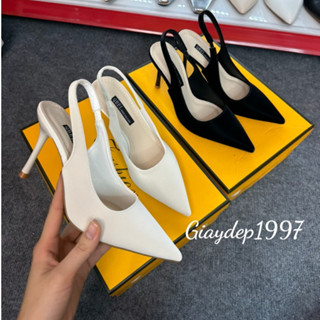 Giày cao gót 9 phân quai hậu mũi nhọn full hộp chất tuyết nhung siêu xịn ( LT16 )