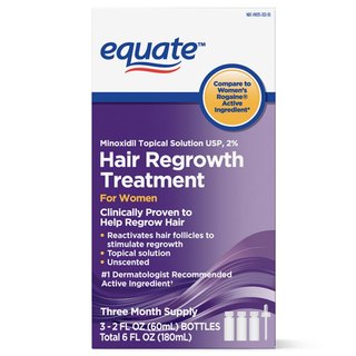 Hỗ trợ mọc tóc Equate Women's Minoxidil Topical Solution for Hair Regrowth, 3 x 60ml