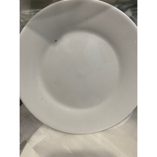 sét 2 dĩa cạn sứ trắng 15 cm