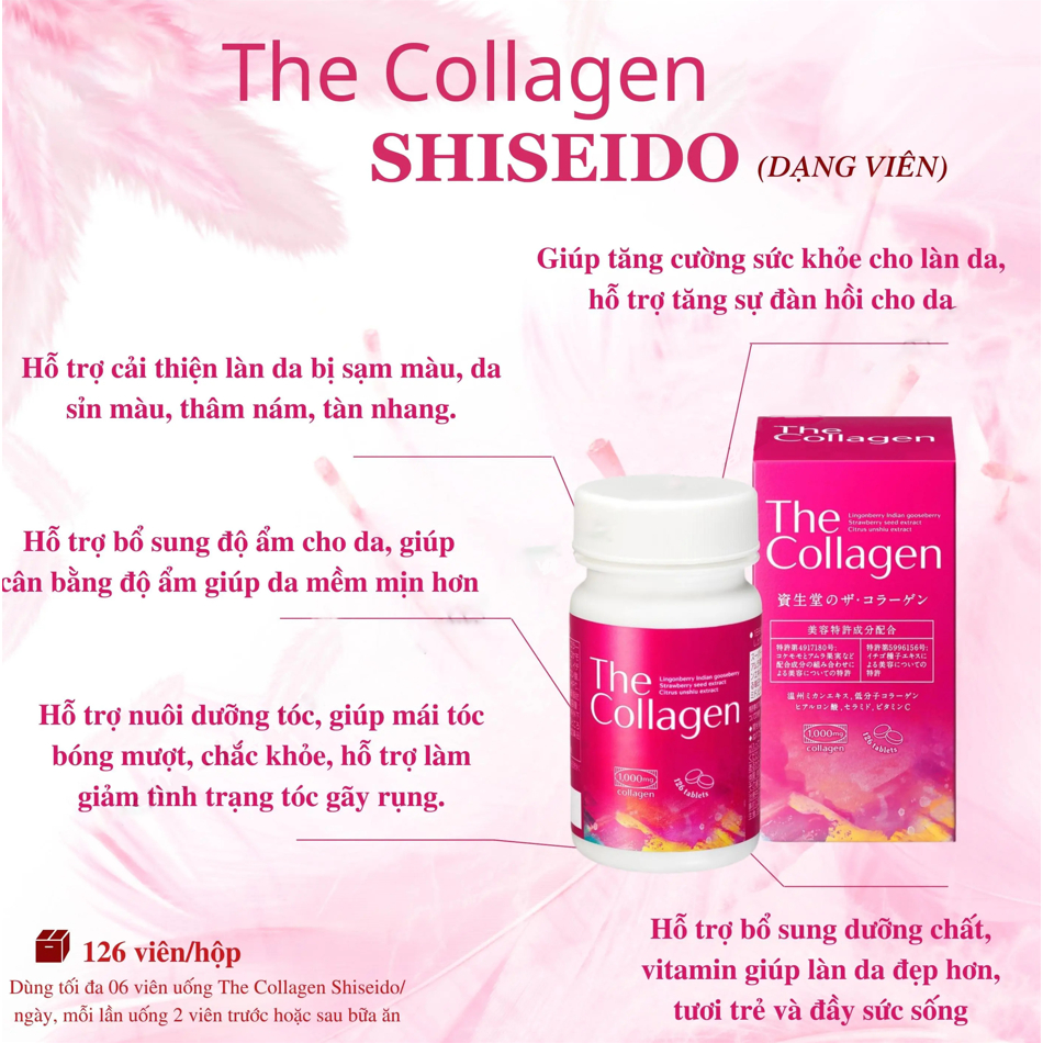 Viên uống đẹp da Shiseido the collagen 126 viên Nội Địa Nhật bản