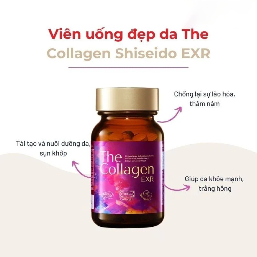 Viên uống đẹp da Shiseido the collagen 126 viên Nội Địa Nhật bản