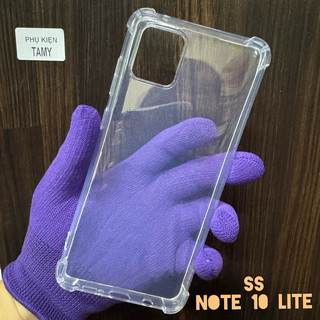 Ốp Lưng Samsung Note 10 Lite 2020/A81 Dẻo Trong Suốt Chống Sốc Có Gù Bảo Vệ 4 Gốc