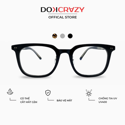 Gọng kính thời trang DOKCRAZY NICOS nam nữ phù hợp nhiều dáng mặt hot trend Hàn Quốc, chống UV400