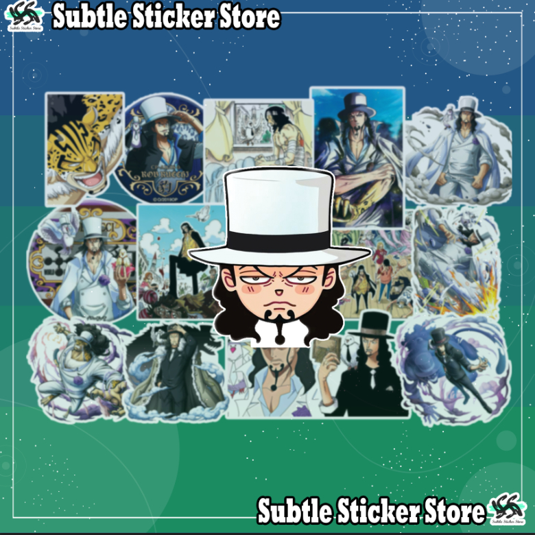 [One Piece] - Set 10/15 Sticker Rob Lucci anime/manga One Piece dán trang trí điện thoại, laptop siêu đẹp