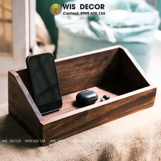 Hộp gỗ - Khay gỗ vintage decor trang trí chất lượng - gỗ thông loại 1